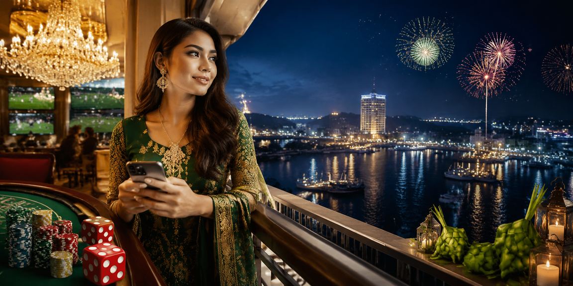 Permainan dadu kasino Malaysia skpmg2 sempena Hari Raya suasana meriah